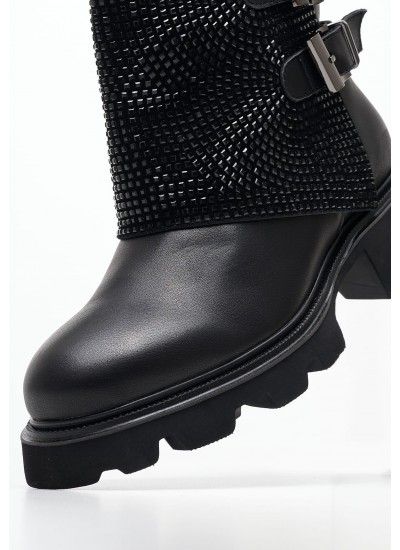 Women Boots I240884 Black Leather Alma En Pena