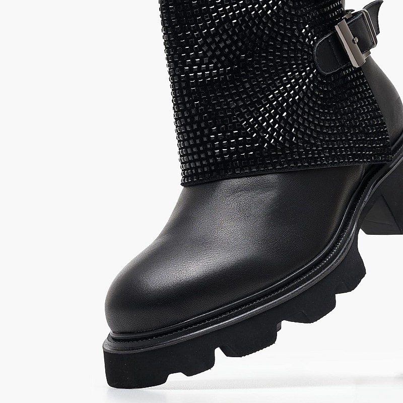 Women Boots I240884 Black Leather Alma En Pena