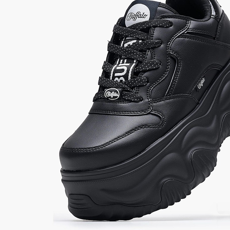 Women Casual Shoes Blader.One Black ECOleather Buffalo