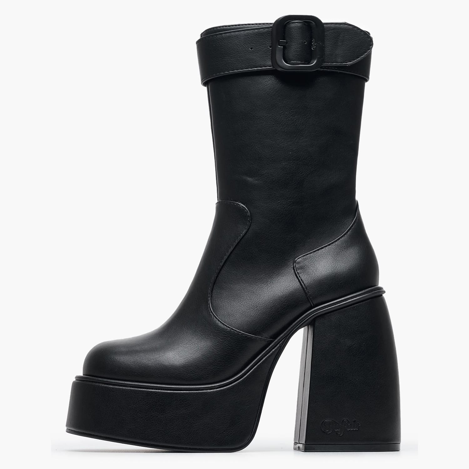 Γυναικεία Μποτάκια Buckle.Bootie Μαύρο ECOleather Buffalo