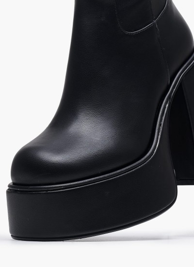 Γυναικείες Μπότες Stretch.Boot Μαύρο ECOleather Buffalo