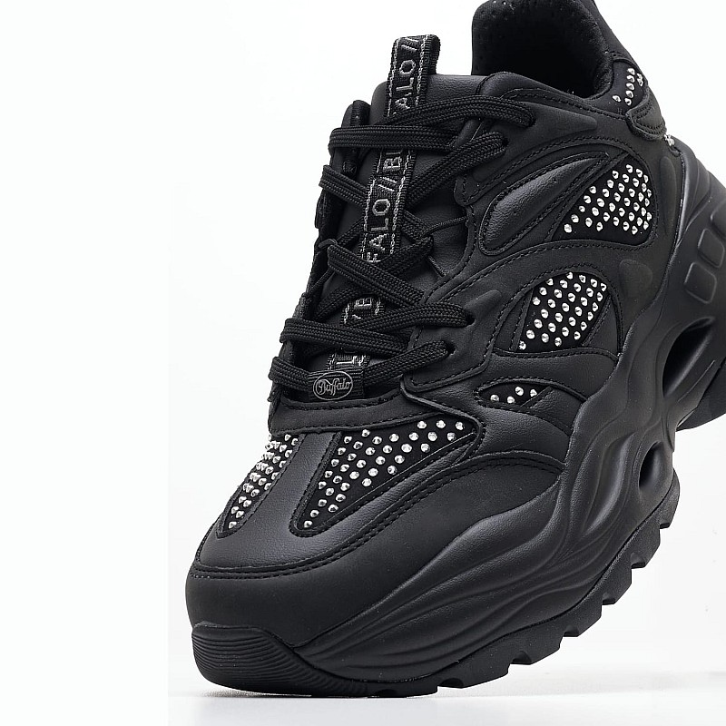 Women Casual Shoes Triplet.Glam Black ECOnubuck Buffalo