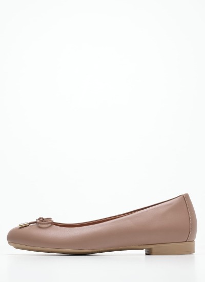 Γυναικείες Μπαλαρίνες Elastic.Ballerina Μαύρο Δέρμα Tommy Hilfiger
