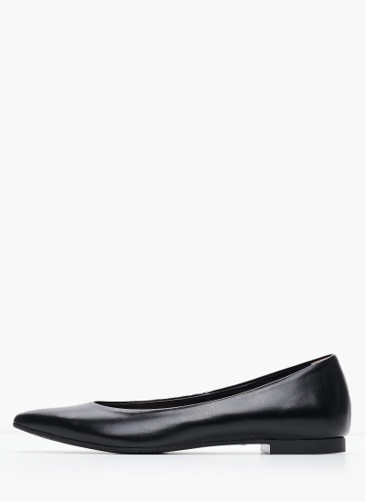 Γυναικείες Μπαλαρίνες Elastic.Ballerina Μαύρο Δέρμα Tommy Hilfiger