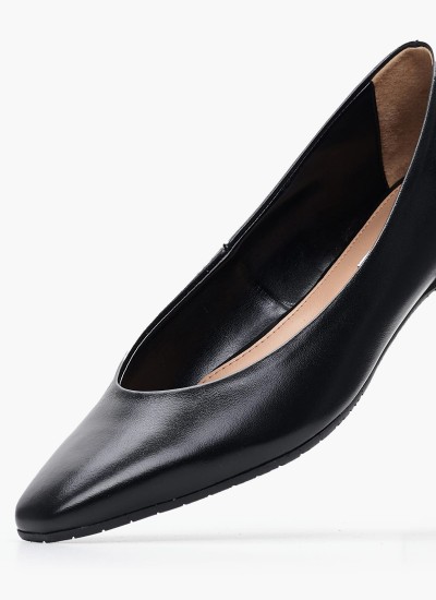 Γυναικείες Μπαλαρίνες Elastic.Ballerina Μαύρο Δέρμα Tommy Hilfiger