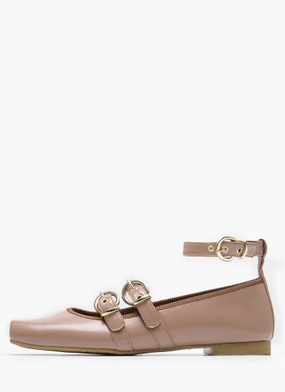 Γυναικείες Μπαλαρίνες Elastic.Ballerina Μαύρο Δέρμα Tommy Hilfiger