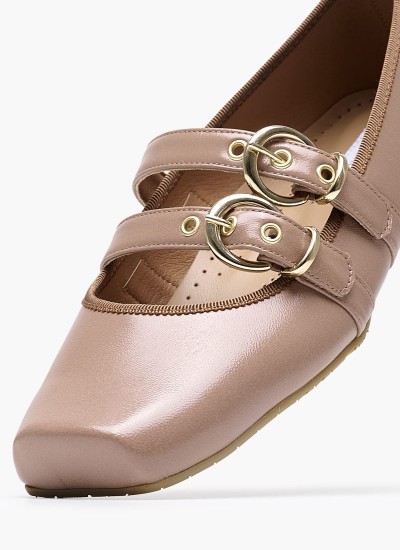 Γυναικείες Μπαλαρίνες Elastic.Ballerina Μαύρο Δέρμα Tommy Hilfiger