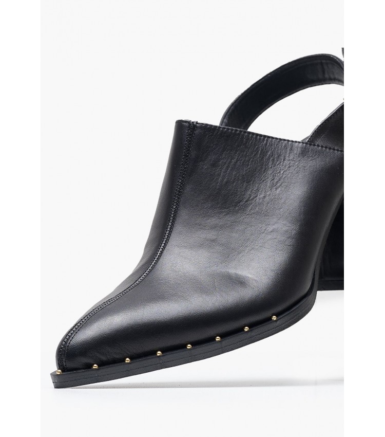 Women Mules Violet Black Leather Mortoglou Women Mules Violet Black Leather Mortoglou