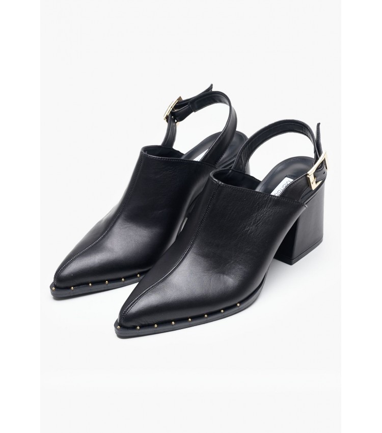 Women Mules Violet Black Leather Mortoglou Women Mules Violet Black Leather Mortoglou