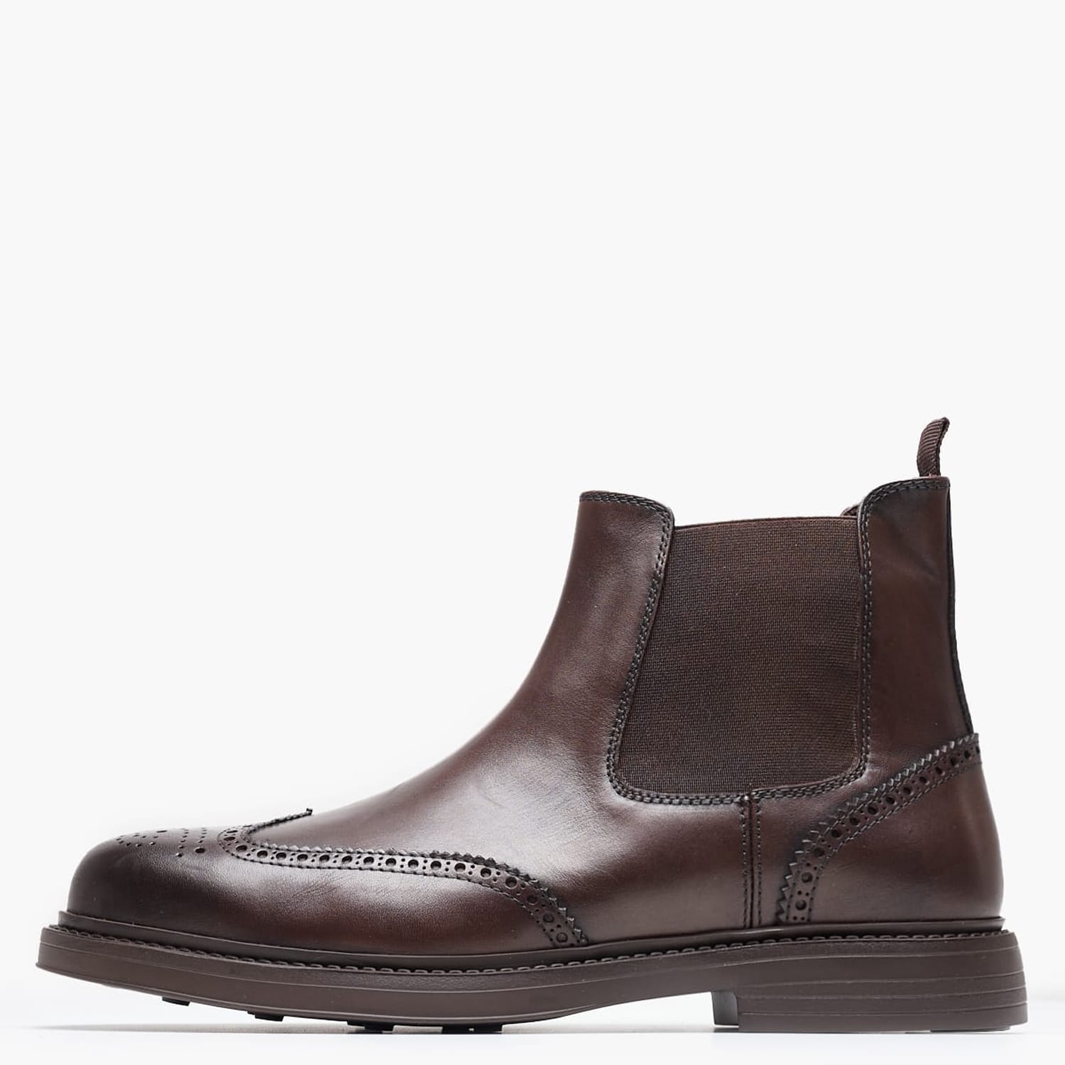 Ανδρικά Μποτάκια Brogue Καφέ Δέρμα Kalogirou