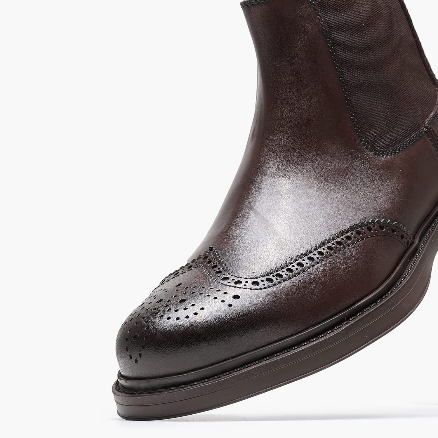 Ανδρικά Μποτάκια Brogue Καφέ Δέρμα Kalogirou