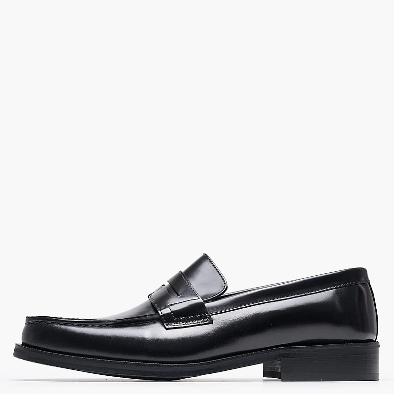 Men Moccasins Derek.Lea Black Leather Kalogirou