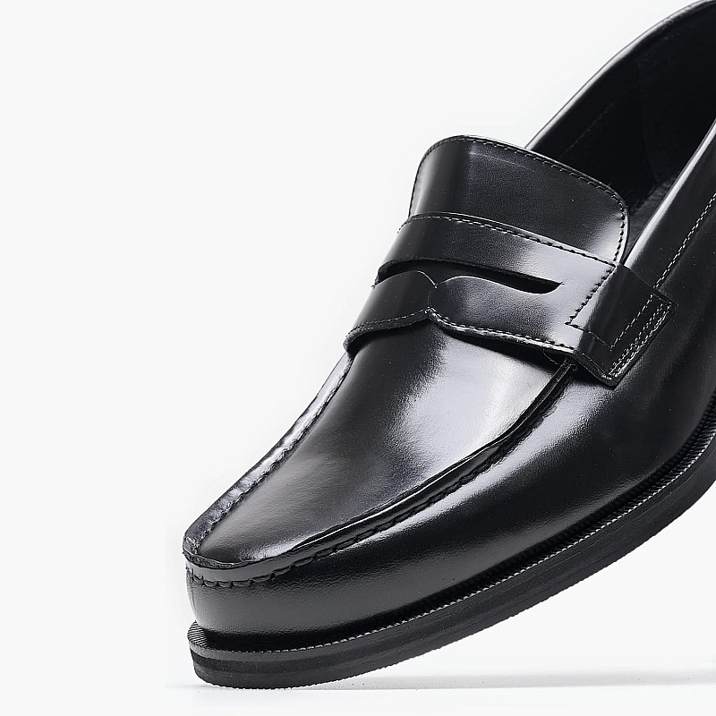 Men Moccasins Derek.Lea Black Leather Kalogirou