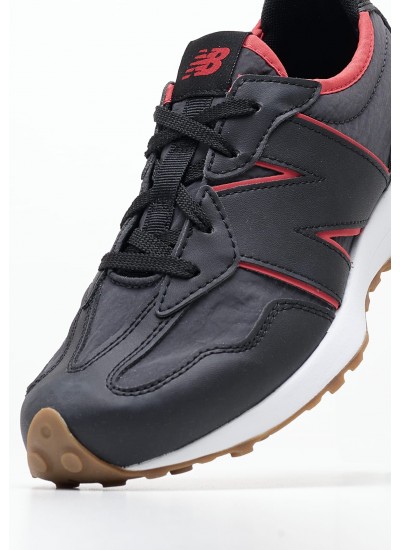 Παιδικά Παπούτσια Casual 327.Grade Μαύρο Ύφασμα New Balance