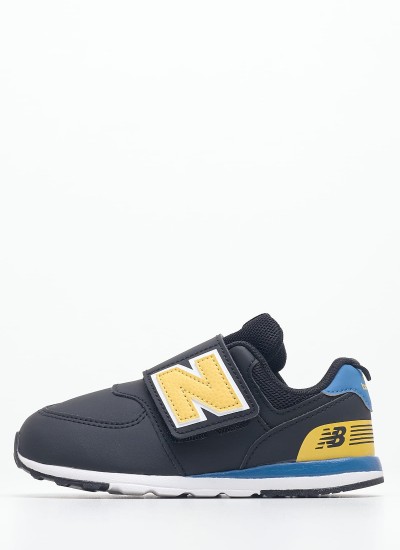 Παιδικά Παπούτσια Casual 574.B Μαύρο ECOleather New Balance