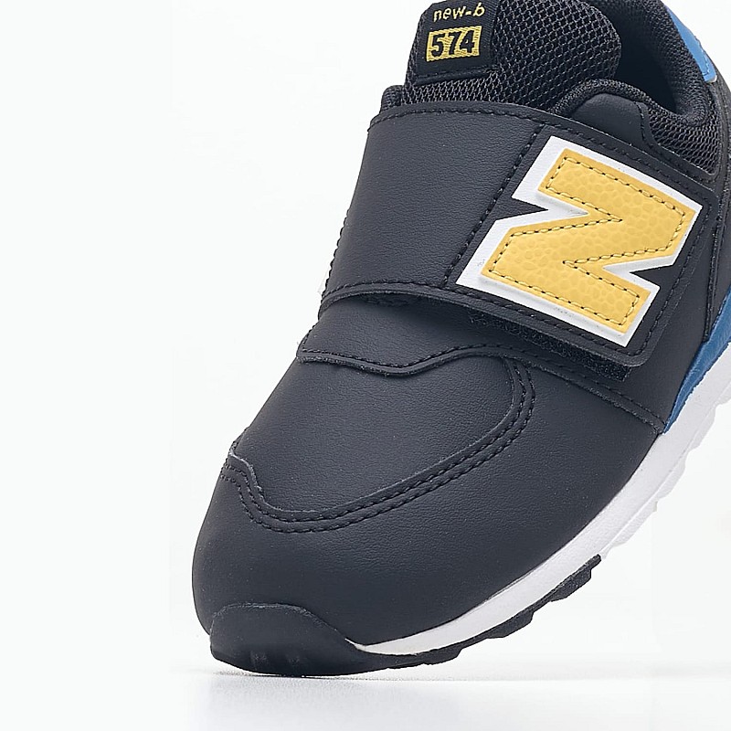 Kids Casual Shoes 574.B Black ECOleather New Balance
