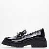 Women Moccasins 51082 Black Patent Leather Mortoglou Women Moccasins 51082 Black Patent Leather Mortoglou