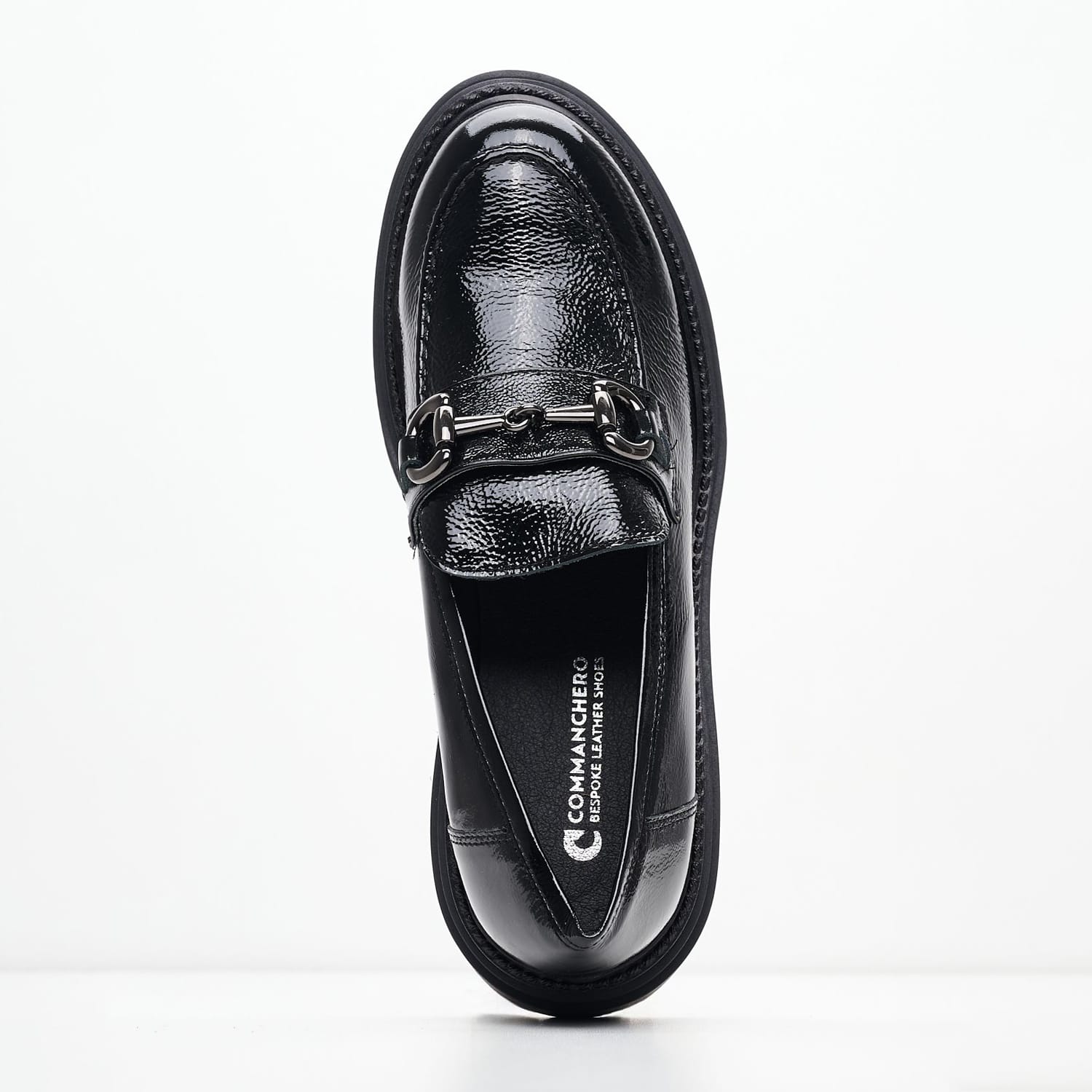 Women Moccasins 51082 Black Patent Leather Mortoglou Women Moccasins 51082 Black Patent Leather Mortoglou