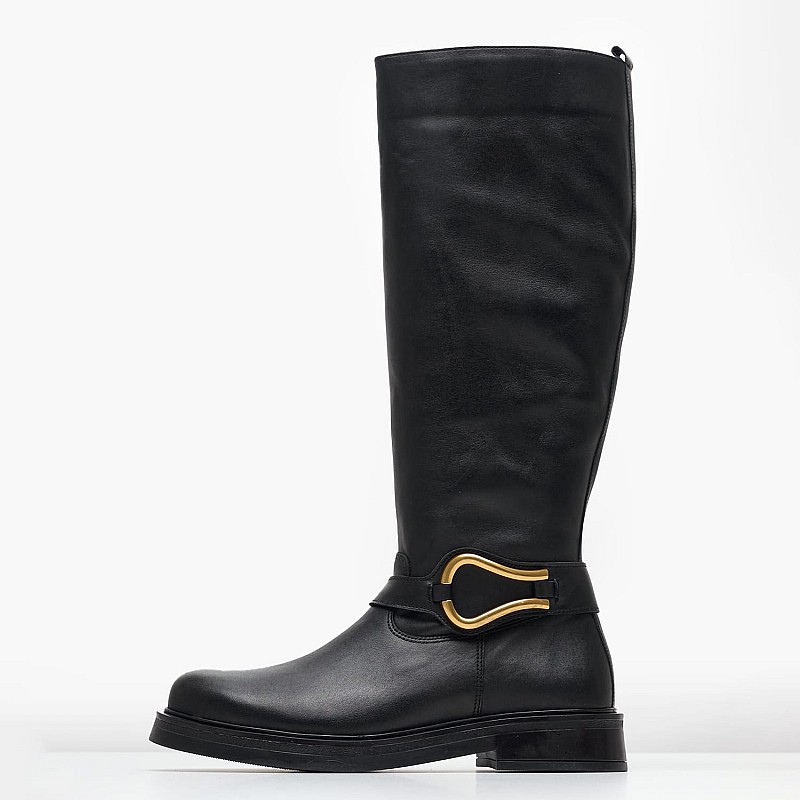 Women Boots 51198 Black Leather Mortoglou