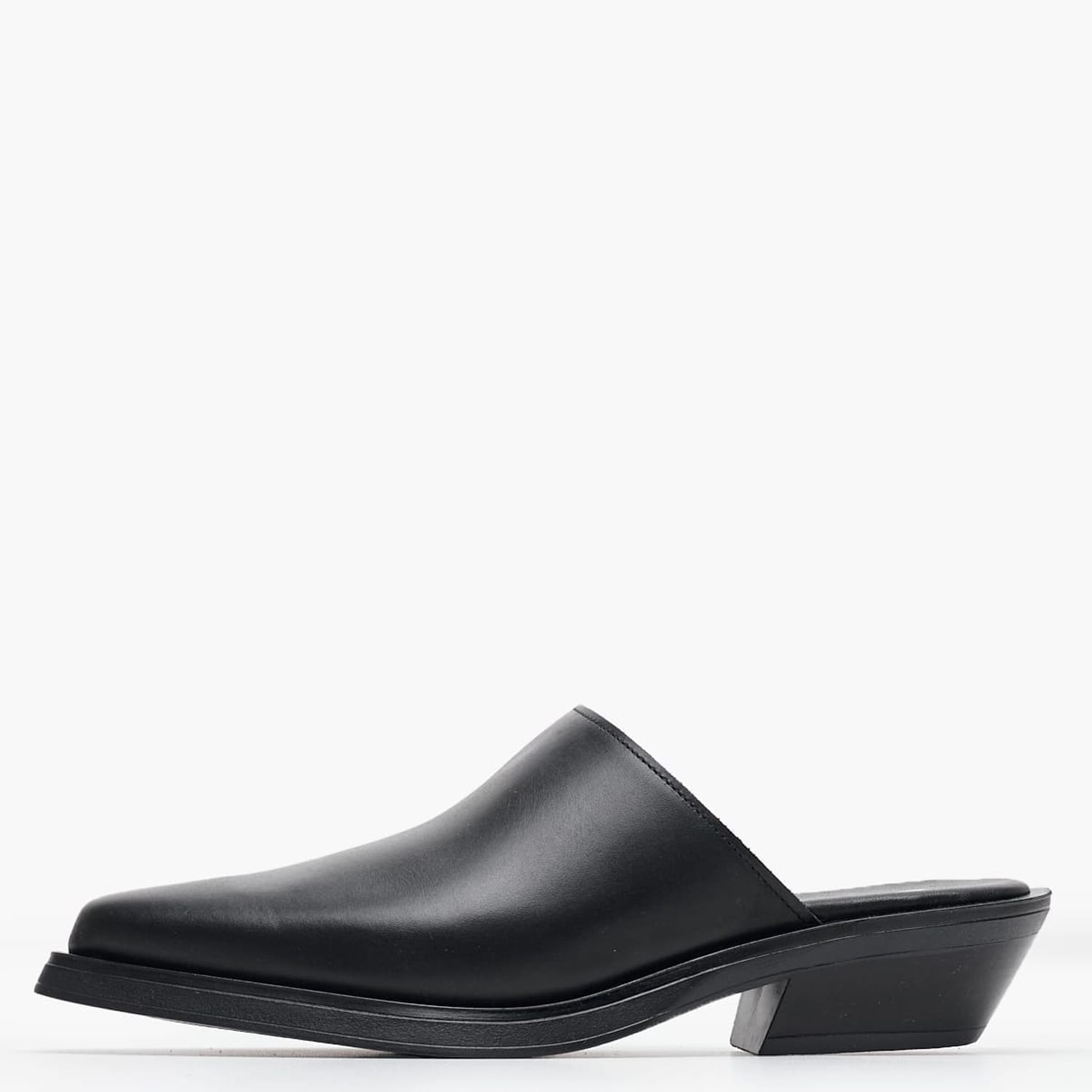 Women Mules 51203 Black Leather Mortoglou