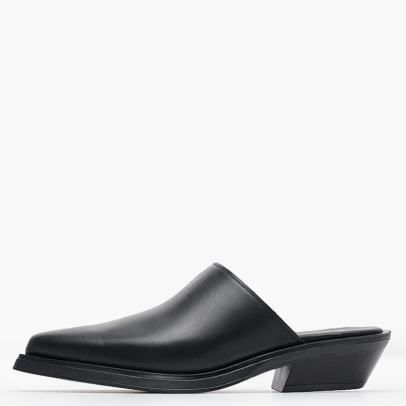 Women Mules 51203 Black Leather Mortoglou