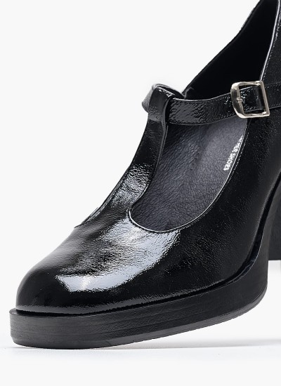 Γυναικείες Γόβες & Peeptoes Ψηλές 2342.5001 Μωβ Δέρμα Mortoglou