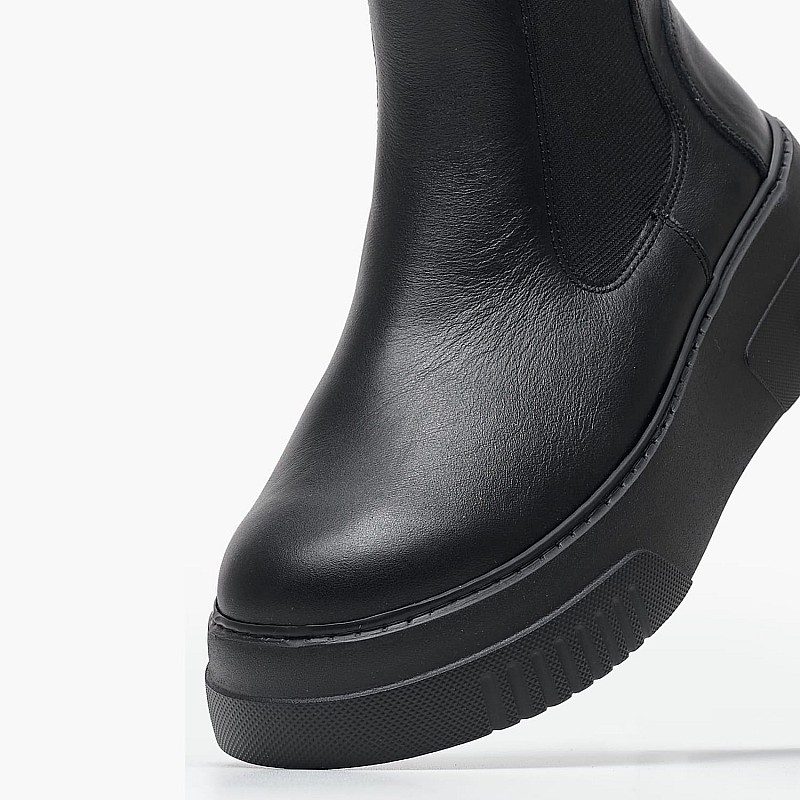 Women Boots 51238 Black Leather Mortoglou