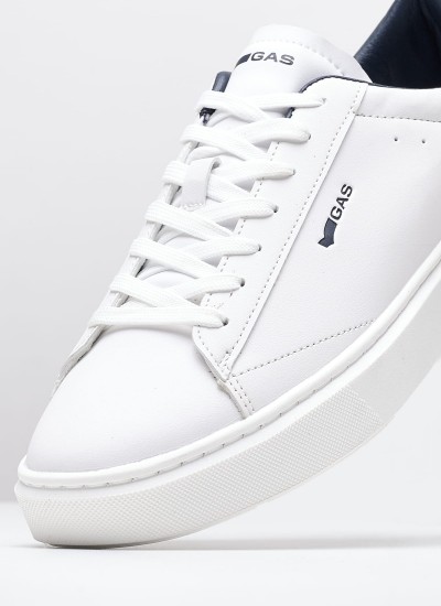 Ανδρικά Παπούτσια Casual Leonard Άσπρο ECOleather Gas