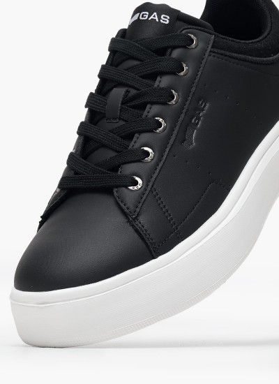 Ανδρικά Παπούτσια Casual Pola.Ltx Μαύρο ECOleather Gas