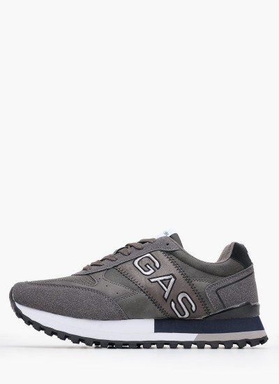 Ανδρικά Παπούτσια Casual Yohn.Mix Γκρι ECOleather-Ύφασμα Gas