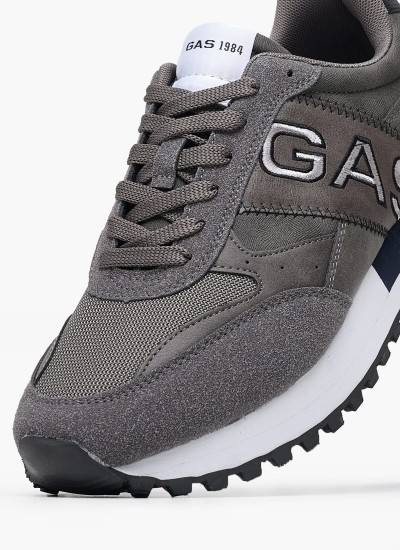 Ανδρικά Παπούτσια Casual Yohn.Mix Γκρι ECOleather-Ύφασμα Gas