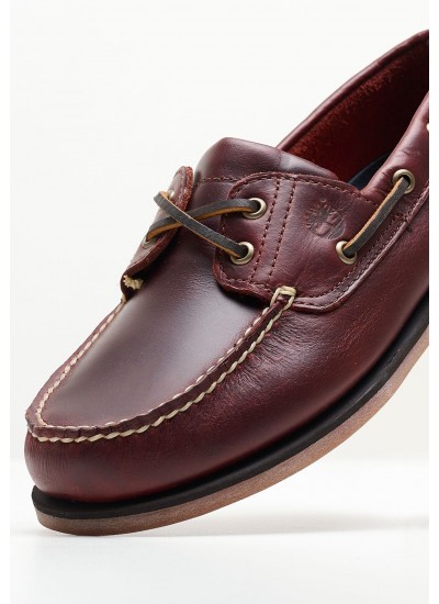 Ανδρικά Ιστιοπλοϊκά 25077 Μπορντό Δέρμα Timberland