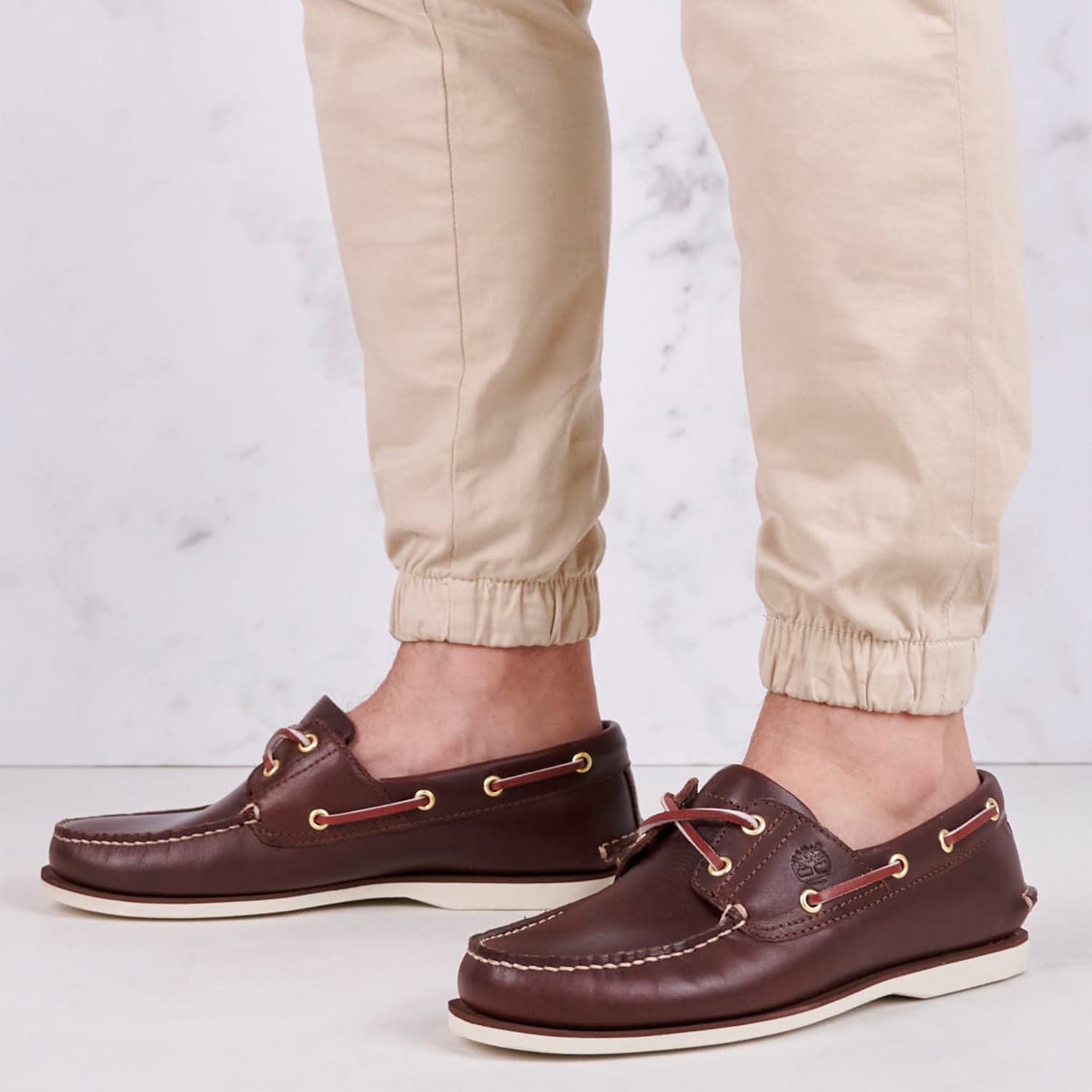 Men Sailing shoes 74035 Brown Leather Timberland