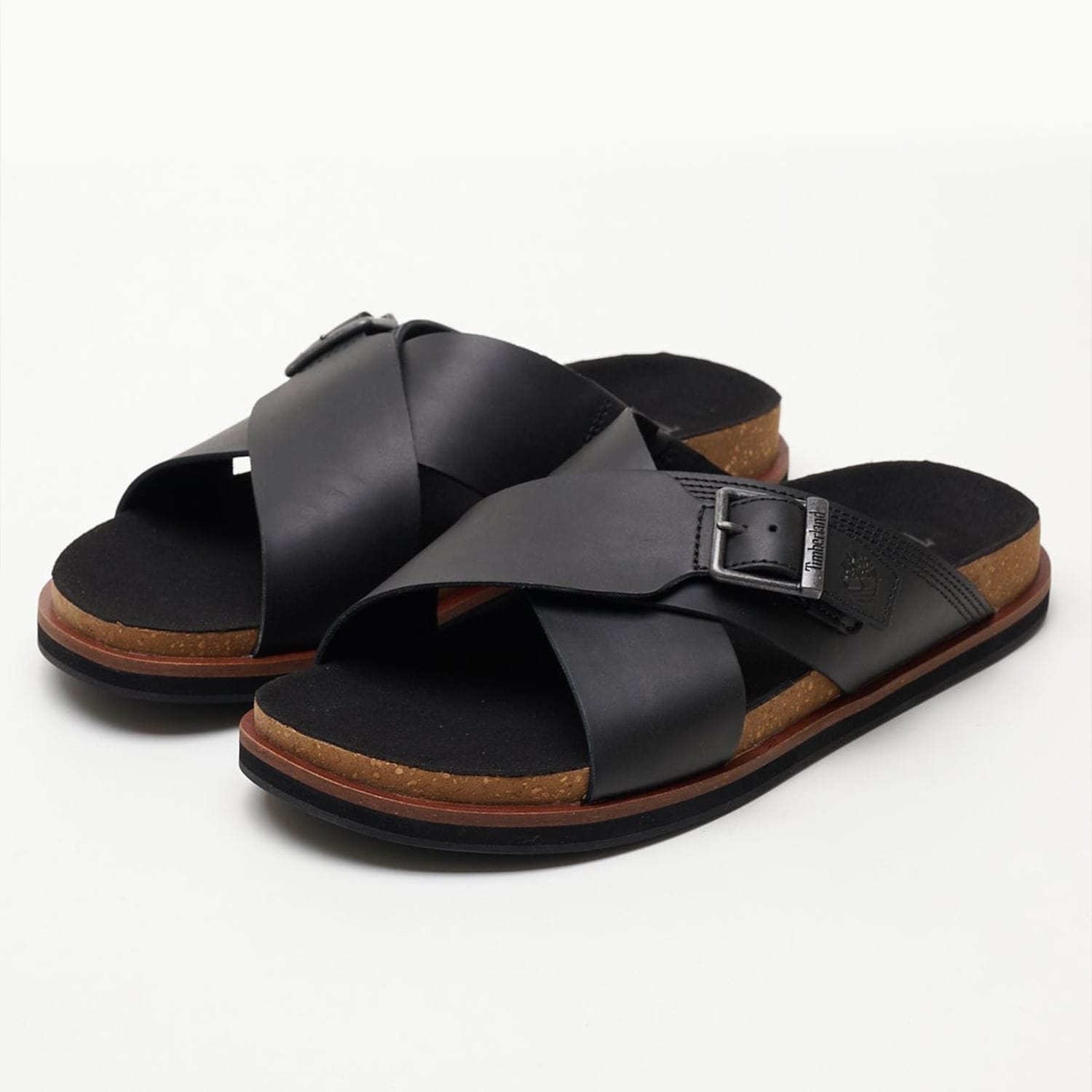 Men Flip Flops & Sandals A2B65 Black Leather Timberland Men Flip Flops & Sandals A2B65 Black Leather Timberland