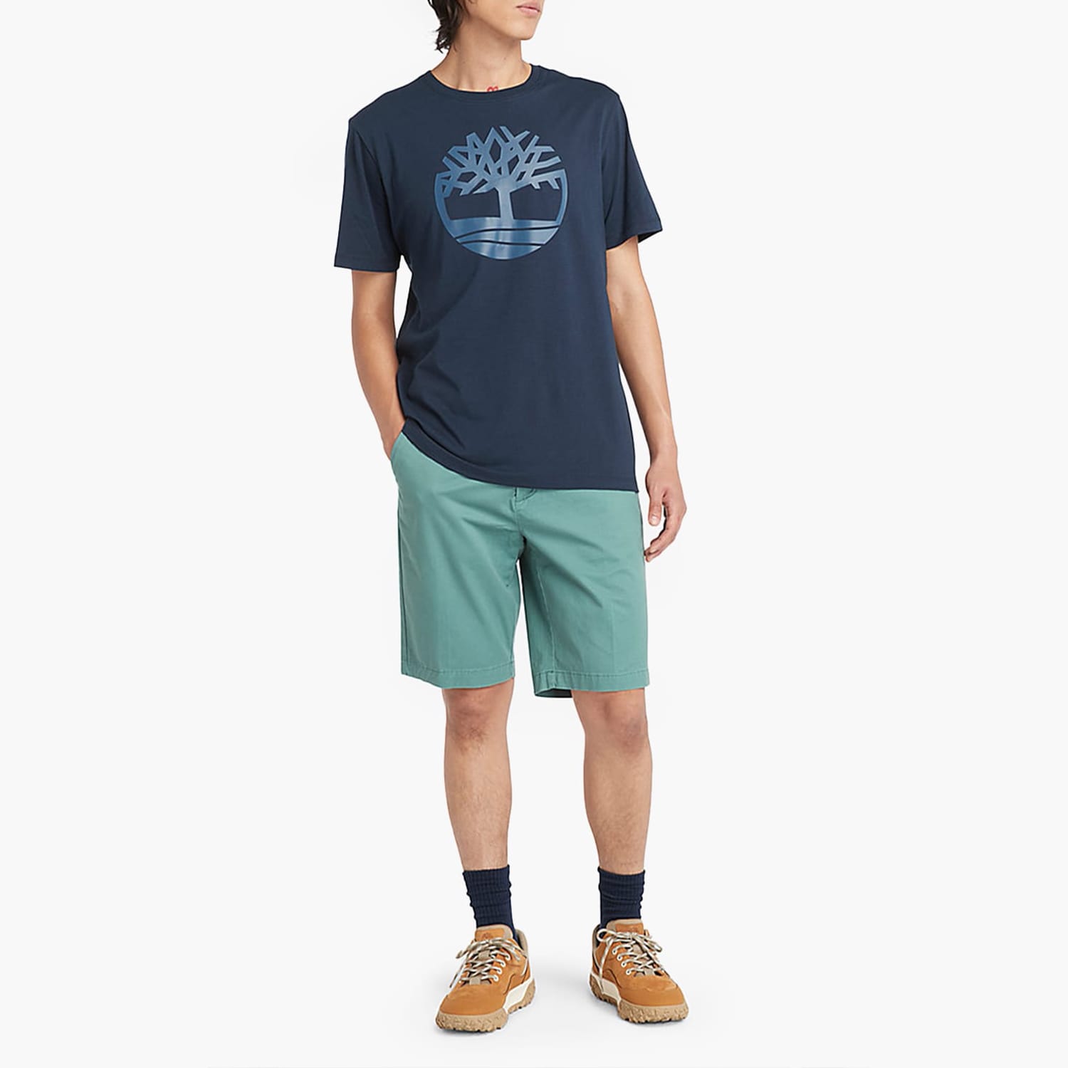 Men T-Shirts A2C2R.2 DarkBlue Cotton Timberland Men T-Shirts A2C2R.2 DarkBlue Cotton Timberland