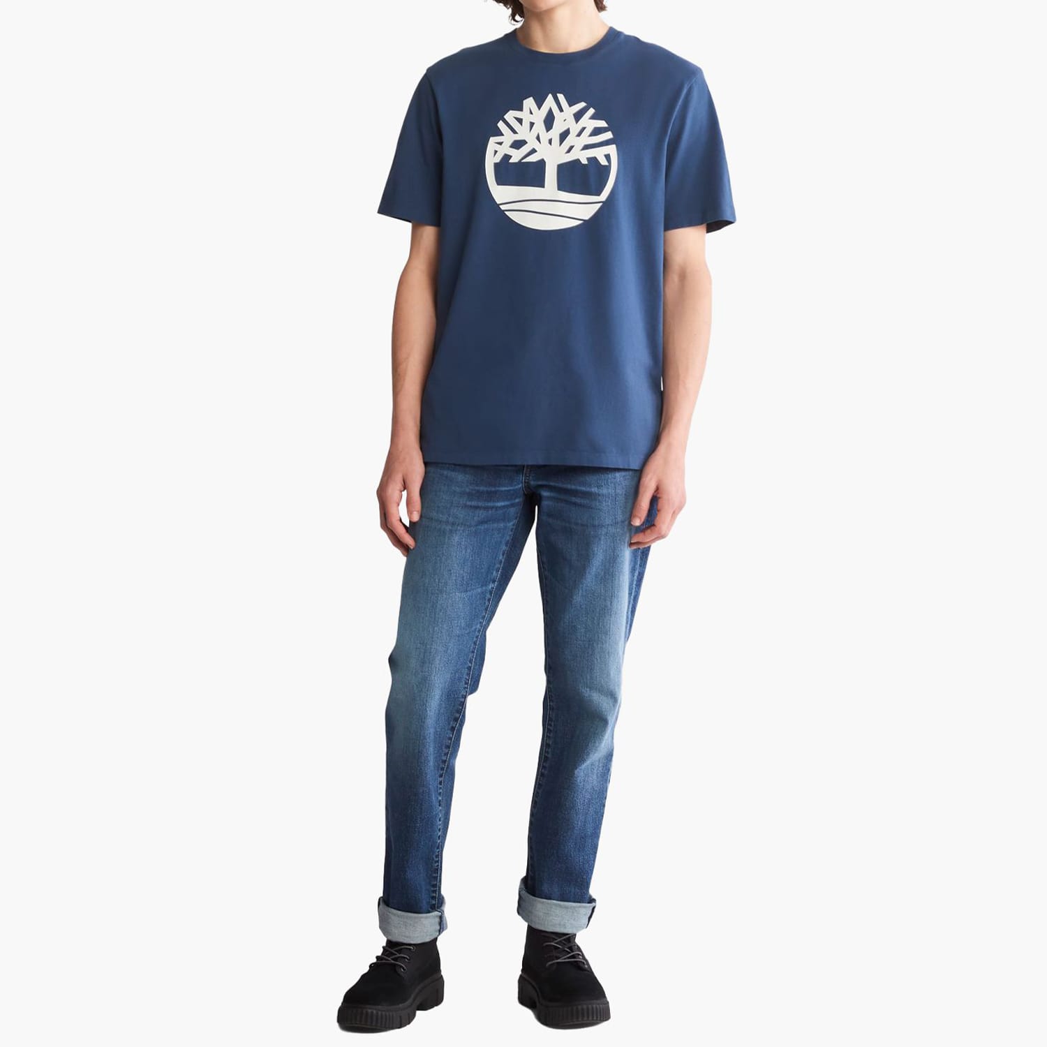 Men T-Shirts A2C2R Blue Cotton Timberland Men T-Shirts A2C2R Blue Cotton Timberland