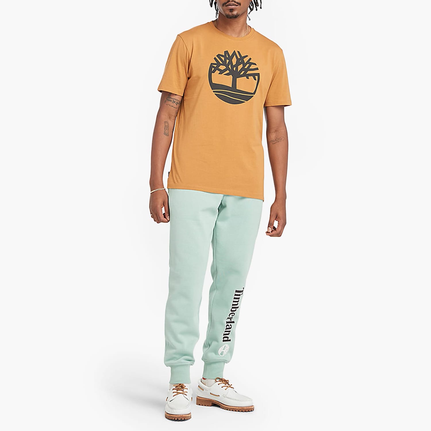 Men T-Shirts A2C2R Yellow Cotton Timberland Men T-Shirts A2C2R Yellow Cotton Timberland