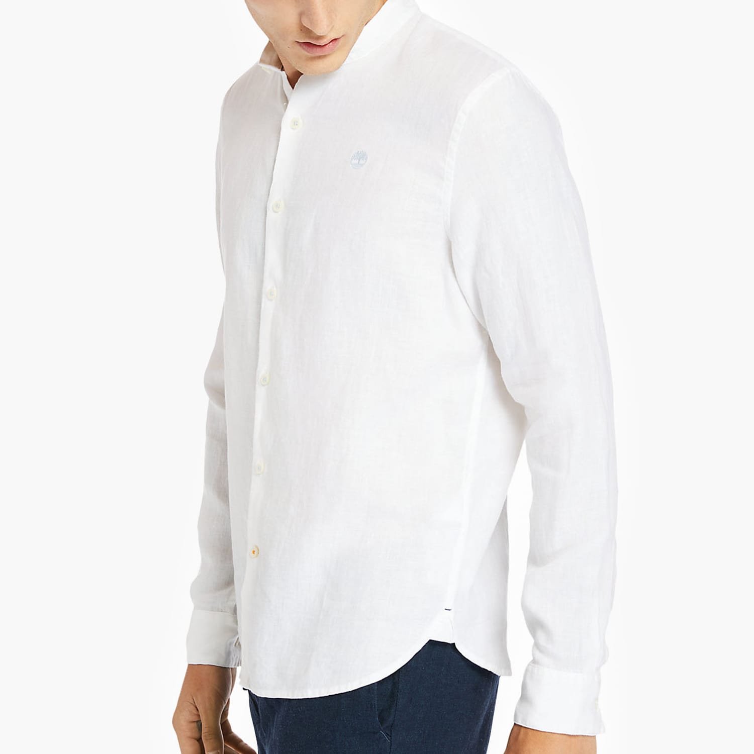 Men Shirts A2DC1 White Linen Timberland Men Shirts A2DC1 White Linen Timberland