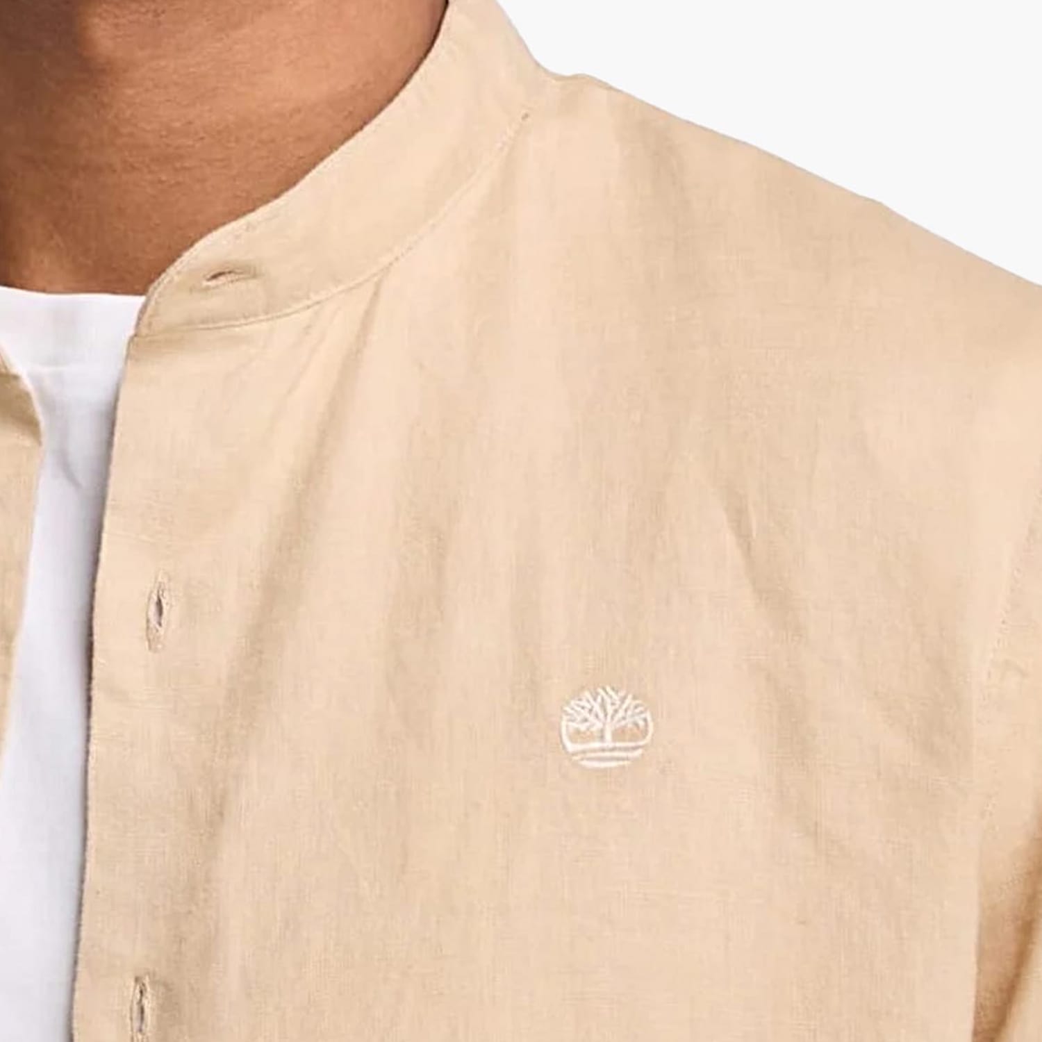 Men Shirts A2DC1 Beige Linen Timberland Men Shirts A2DC1 Beige Linen Timberland