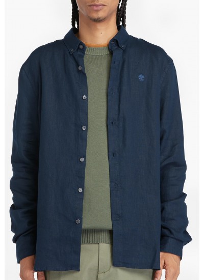 Ανδρικά Πουκάμισα Oxford.Shirt Μπλέ Ανοιχτό Βαμβάκι GANT