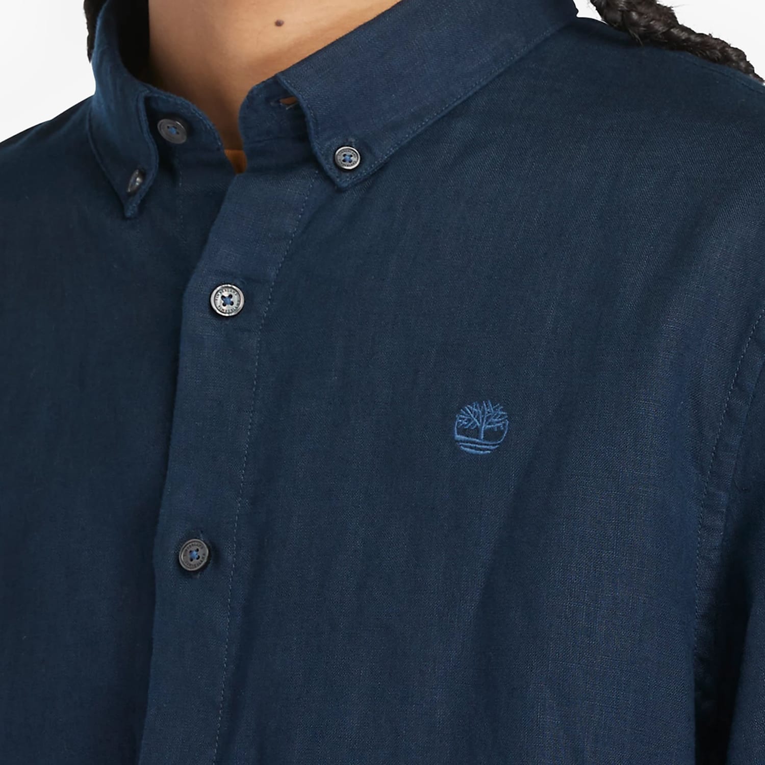 Men Shirts A2DC3 DarkBlue Linen Timberland Men Shirts A2DC3 DarkBlue Linen Timberland