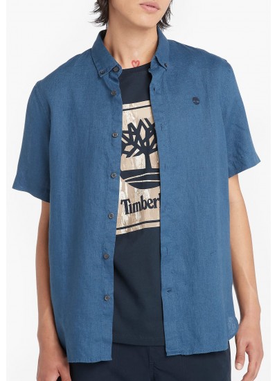 Ανδρικά Πουκάμισα Oxford.Shirt Μπλέ Ανοιχτό Βαμβάκι GANT