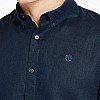 Men Shirts A2DCC DarkBlue Linen Timberland Men Shirts A2DCC DarkBlue Linen Timberland