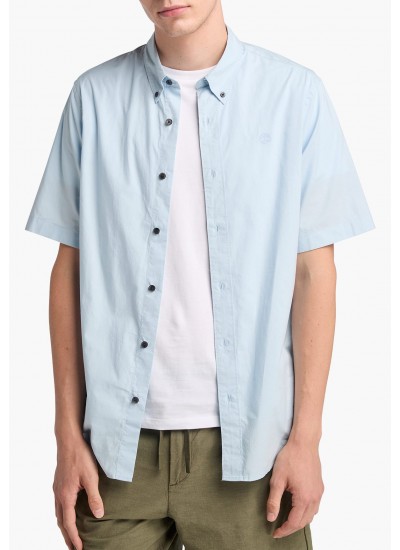 Ανδρικά Πουκάμισα Oxford.Shirt Μπλέ Ανοιχτό Βαμβάκι GANT