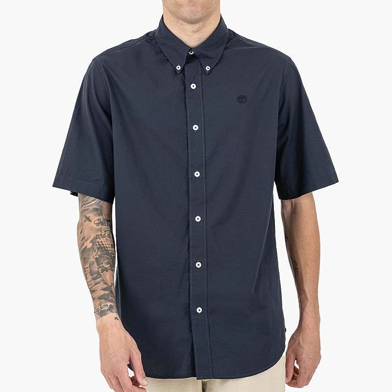 Men Shirts A2EYE DarkBlue Cotton Timberland