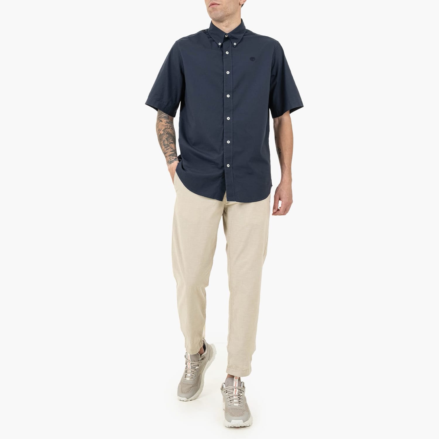 Men Shirts A2EYE DarkBlue Cotton Timberland
