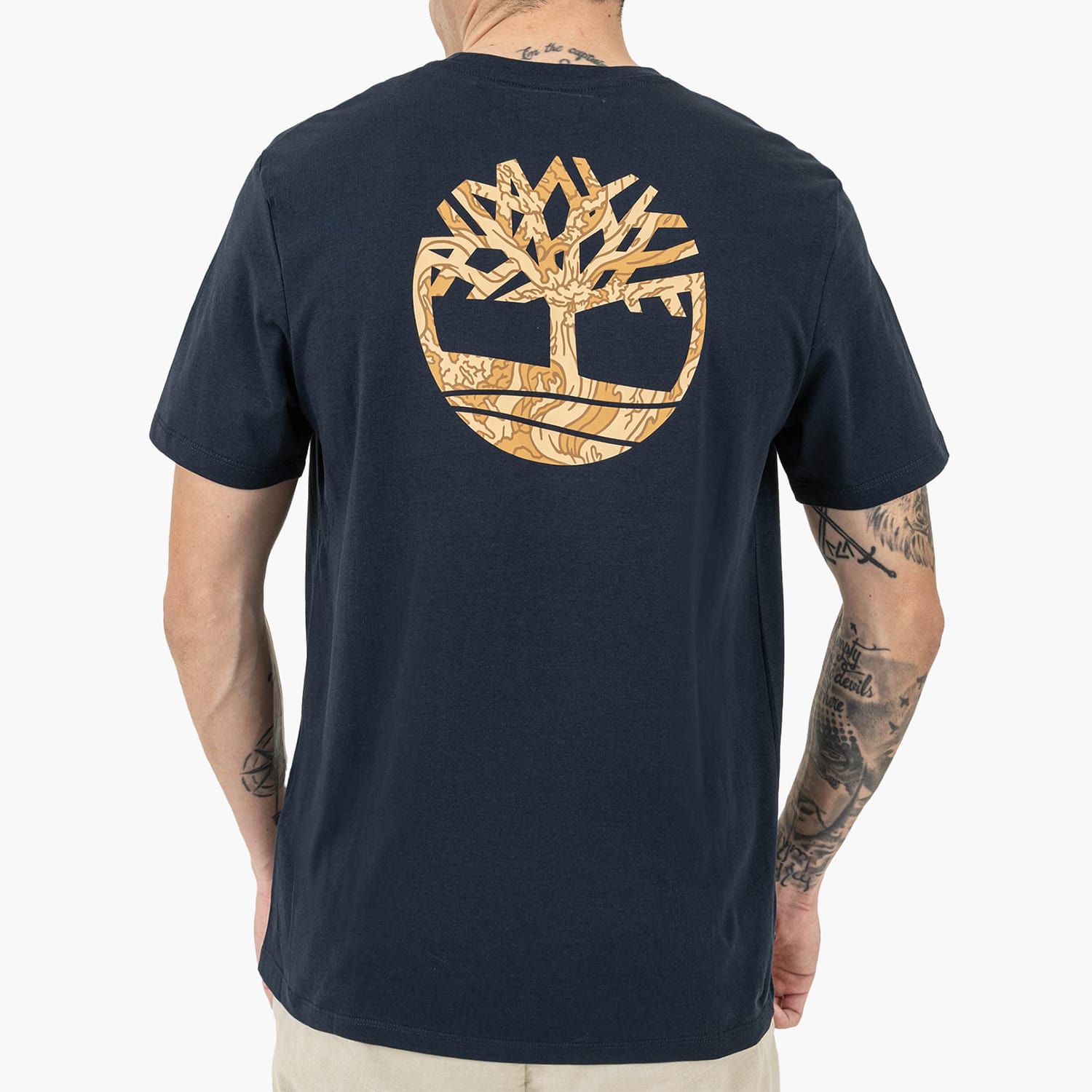 Men T-Shirts A2FKZ DarkBlue Cotton Timberland Men T-Shirts A2FKZ DarkBlue Cotton Timberland