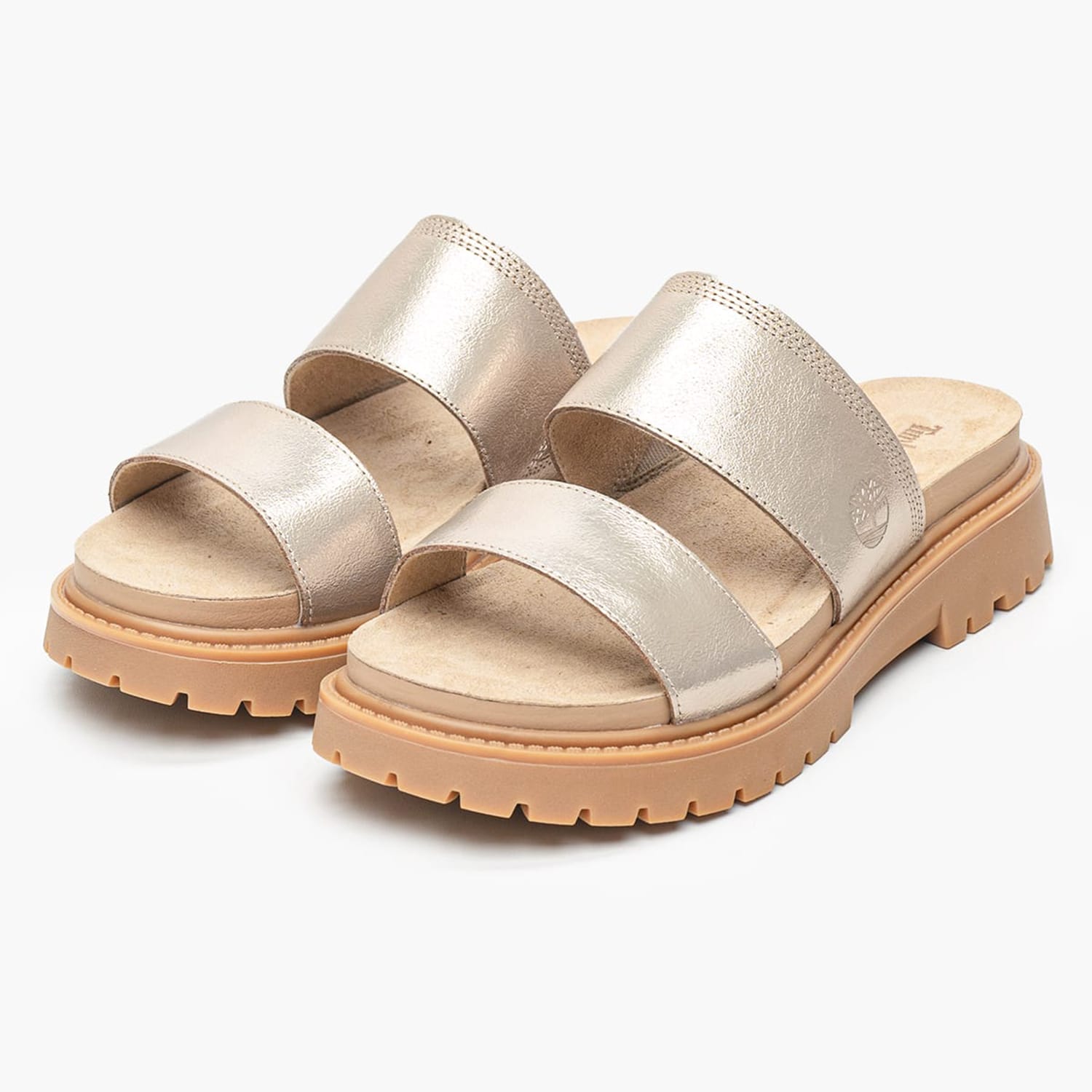 Women Mules A2Q31 Gold Leather Timberland Women Mules A2Q31 Gold Leather Timberland