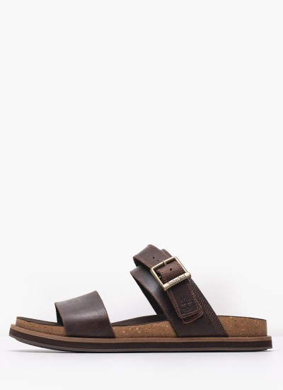 Ανδρικές Σαγιονάρες & Πέδιλα A5T48 Καφέ Δέρμα Timberland