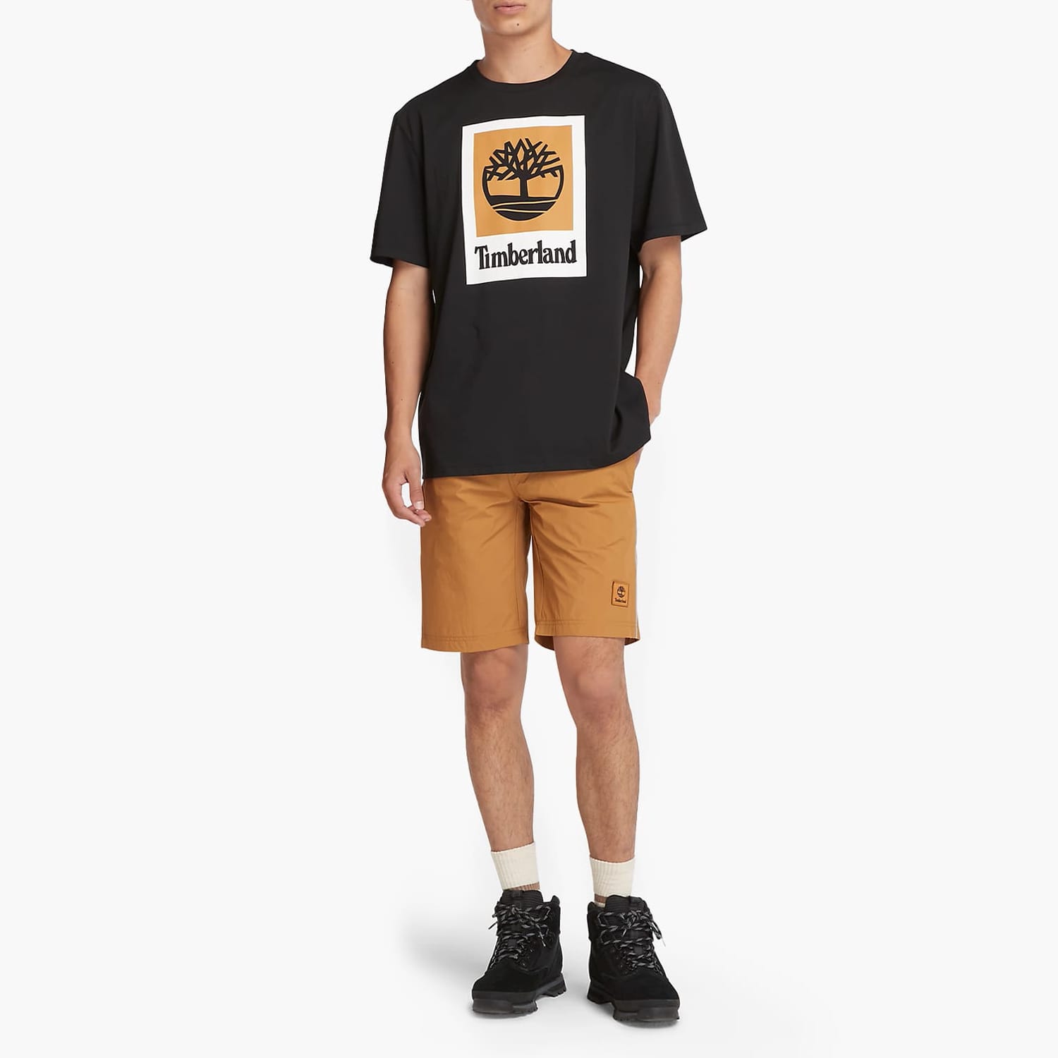 Men T-Shirts A5QS2 Black Cotton Timberland Men T-Shirts A5QS2 Black Cotton Timberland